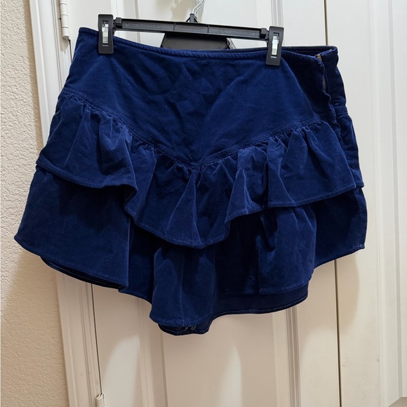 MOTHER Dresses & Skirts - MOTHER Dark Blue Ruffle corduroy Skirt